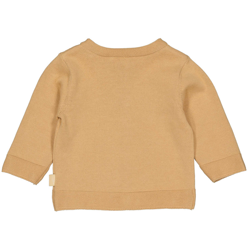 Jongens Cardigan FERRY van Levv Newborn in de kleur Camel Light in maat 68.