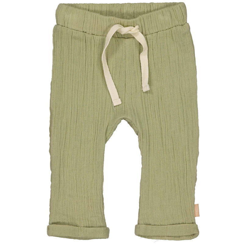 Jongens Pants FINN van Levv Newborn in de kleur Olive in maat 68.