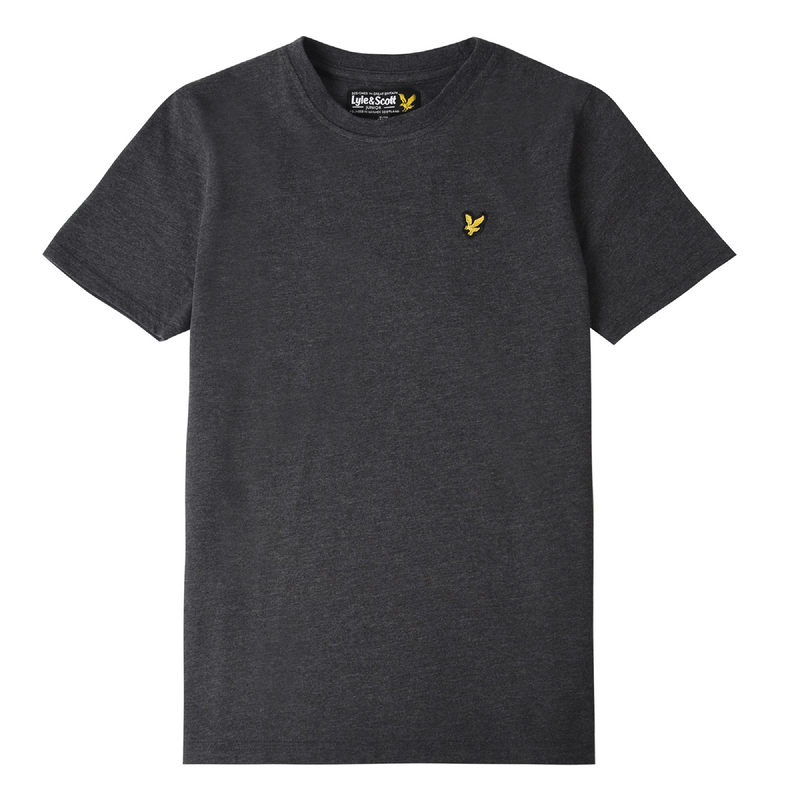 Jongens Classic T-Shirt Charcoal Grey Marl van Lyle & Scott in de kleur Charcoal Grey in maat 170-176.