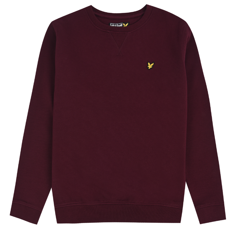Jongens Classic Crew Neck Fleece Winetasting van Lyle & Scott in de kleur Winetasting in maat 170-176.