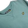 Jongens Classic Crew Neck Fleece Oil Blue van Lyle & Scott in de kleur Oil Blue in maat 170-176.