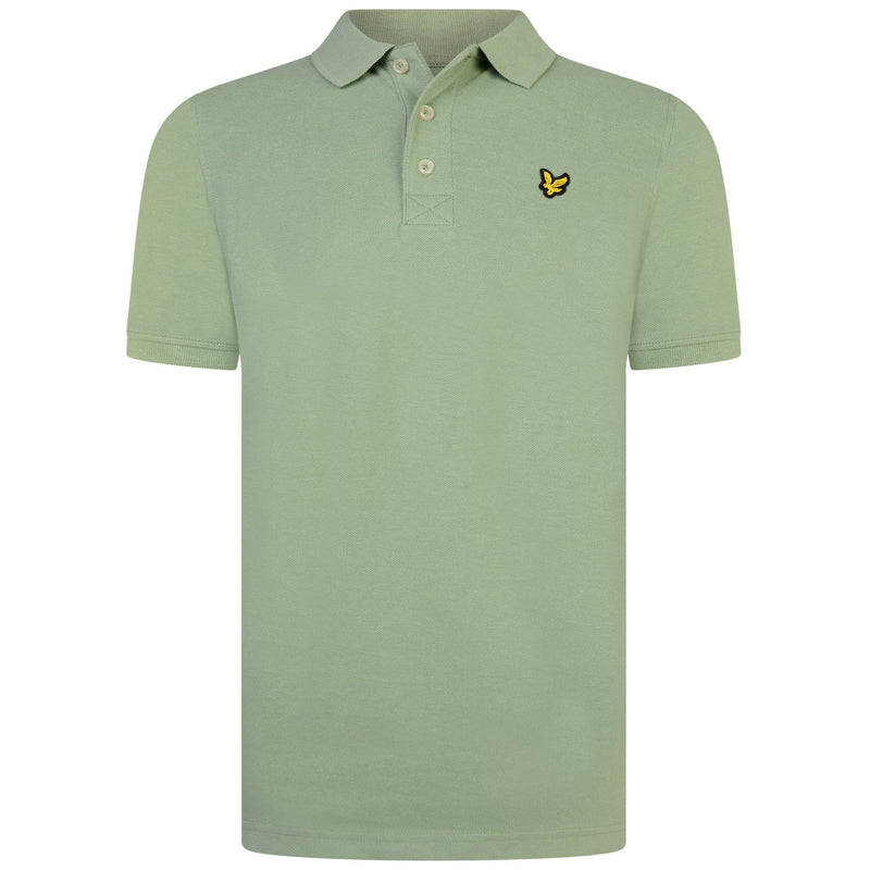 Jongens Classic Polo Shirt Hedge Green van Lyle & Scott in de kleur Hedge Green in maat 170-176.