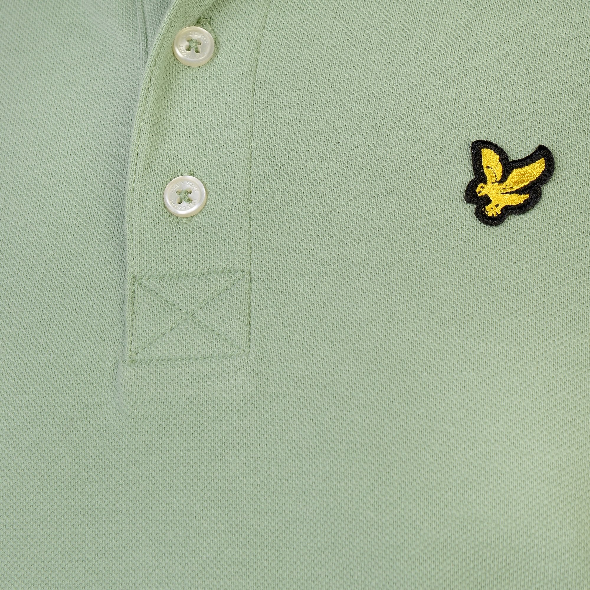 Jongens Classic Polo Shirt Hedge Green van Lyle & Scott in de kleur Hedge Green in maat 170-176.