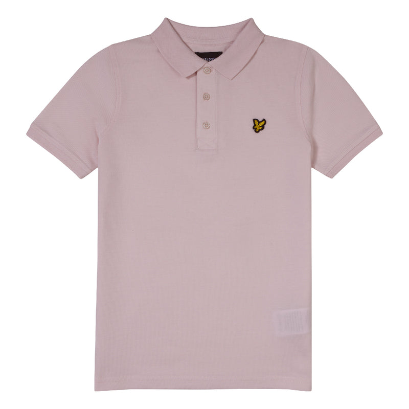Jongens Classic Polo Shirt van Lyle & Scott in de kleur Primrose Pink in maat 170-176.