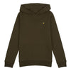 Jongens Classic OTH Hoody Fleece Dark Olive van Lyle & Scott in de kleur Dark Olive in maat 170-176.