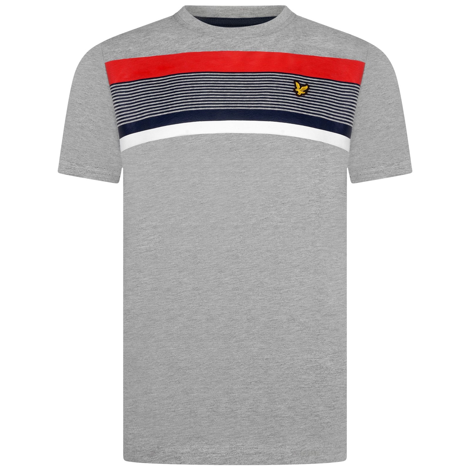 Lyle & Scott Centre Stripe T-Shirt Vintage Grey Heather