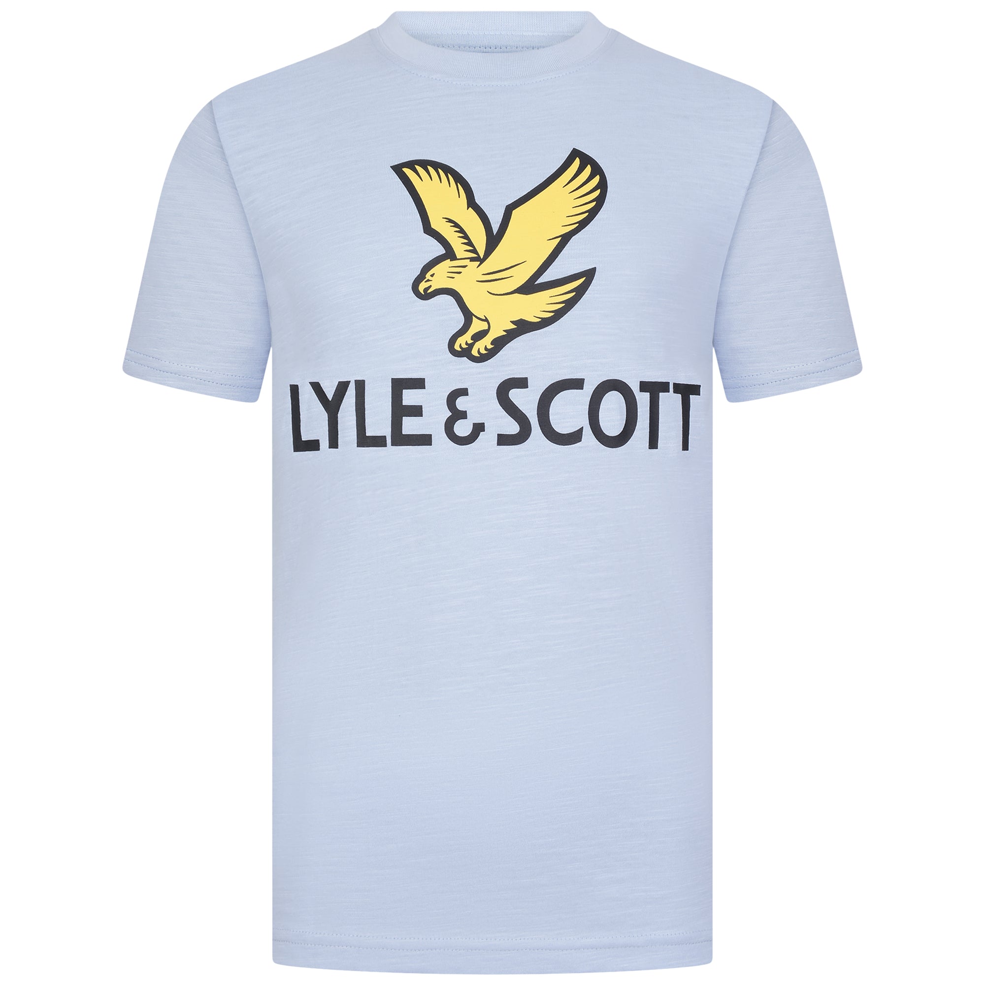 Lyle & Scott SS Lyle Eagle Slub Logo T-Shirt Chambray Blue