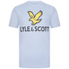 Lyle & Scott SS Lyle Eagle Slub Logo T-Shirt Chambray Blue