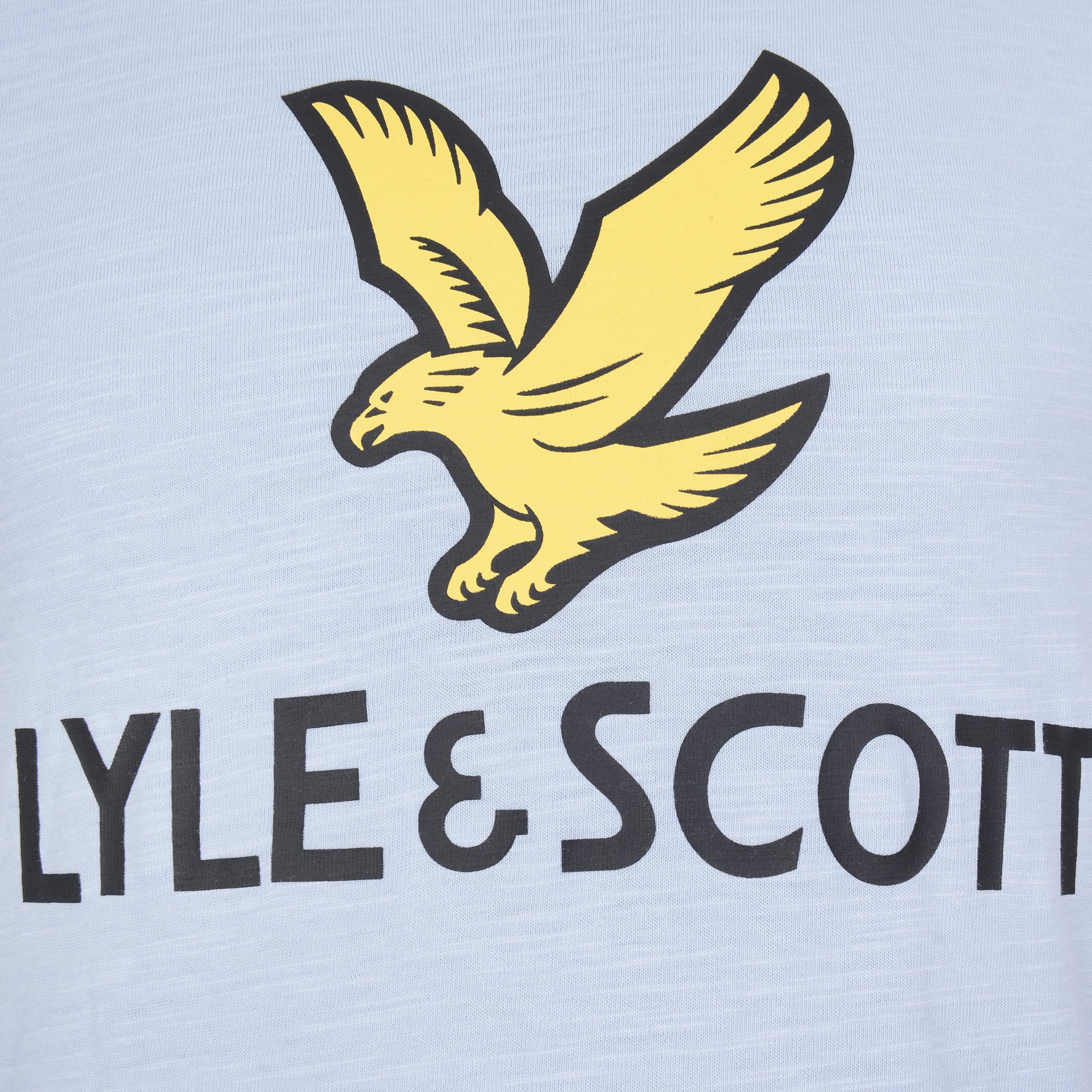 Lyle & Scott SS Lyle Eagle Slub Logo T-Shirt Chambray Blue