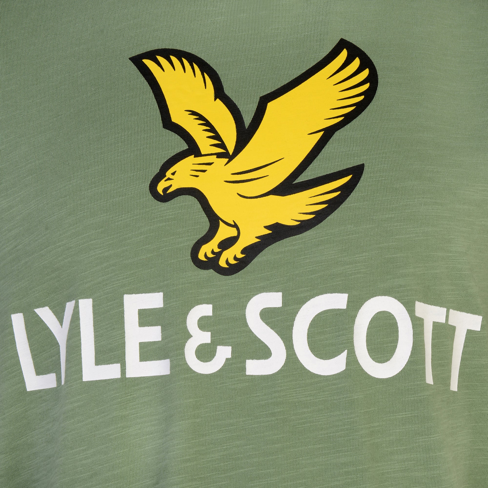 Lyle & Scott SS Lyle Eagle Slub Logo T-Shirt Hedge Green
