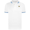 Jongens Tipped Polo Shirt Bright White van Lyle & Scott in de kleur Bright White in maat 170-176.