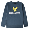 Jongens Lyle Eagle Logo LB Crew Sweat Orion Blue van Lyle & Scott in de kleur Orion Blue in maat 170-176.