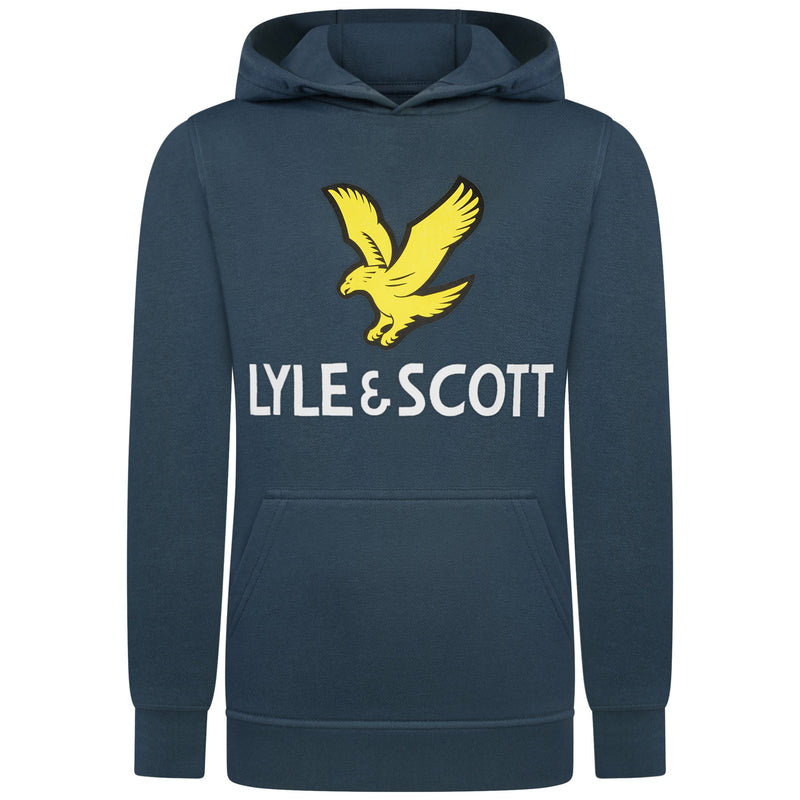 Jongens Lyle Eagle Logo LB OTH Hoodie Orion Blue van Lyle & Scott in de kleur Orion Blue in maat 170-176.