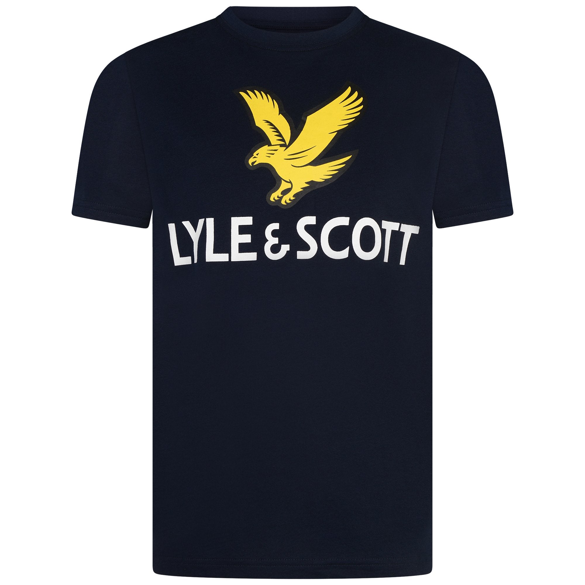 Jongens SS Lyle Eagle Logo T-Shirt Navy Blazer van Lyle & Scott in de kleur Navy Blazer in maat 170-176.