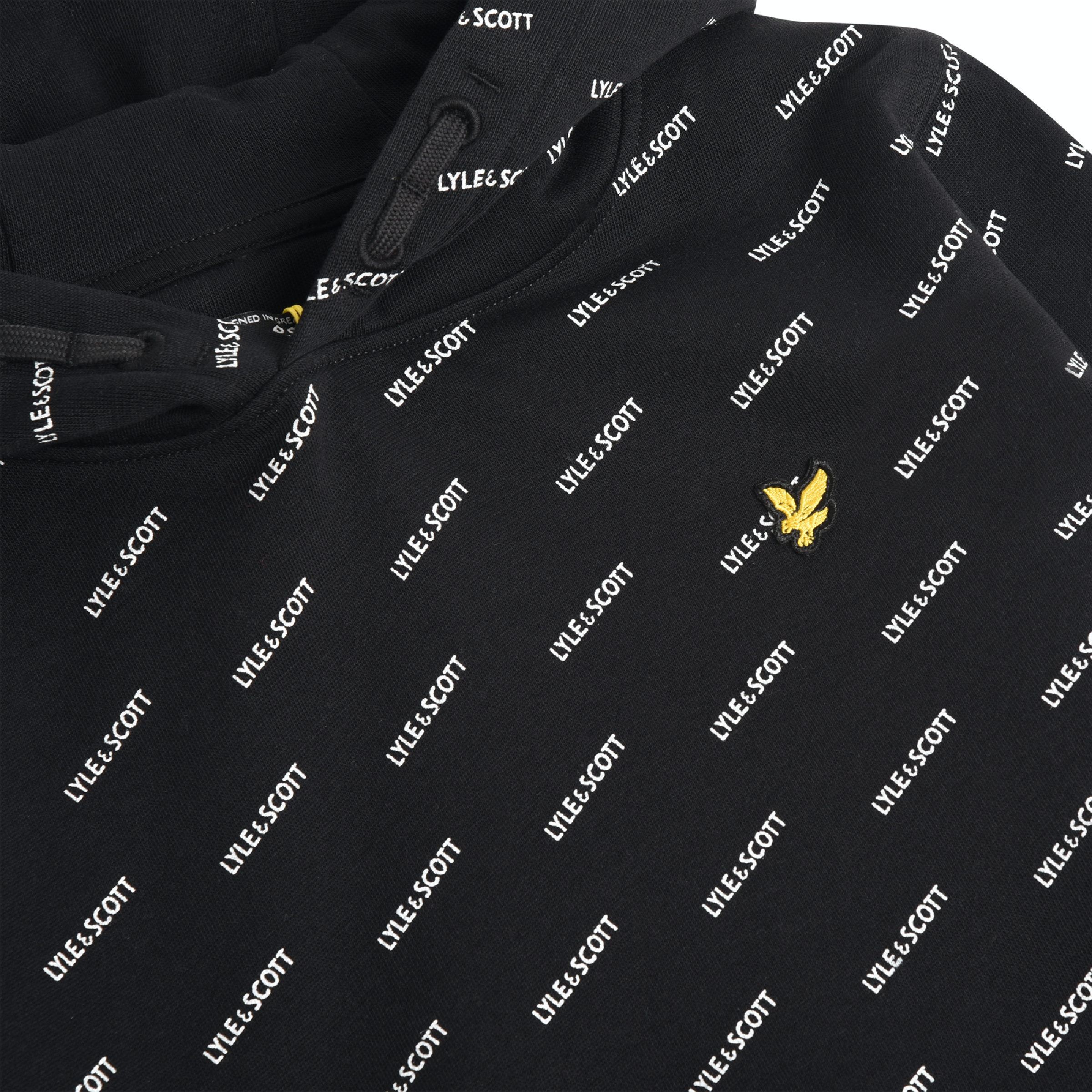 Jongens Lyle AOP OTH BB Hoodie Black van Lyle & Scott in de kleur Black in maat 170-176.
