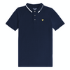Jongens Branded Collar Polo Navy Blazer van Lyle & Scott in de kleur Navy Blazer in maat 170-176.