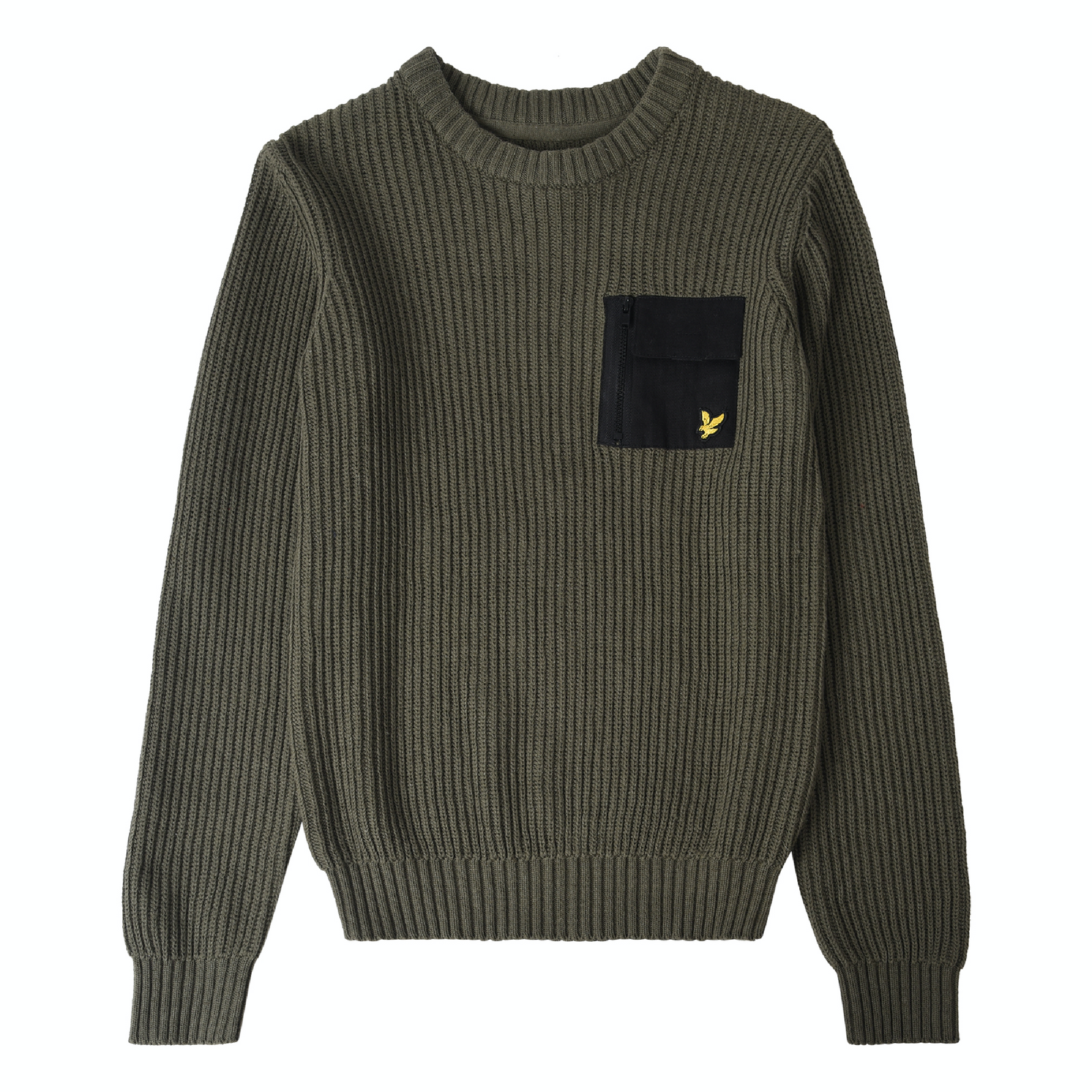Lyle & Scott Woven Pocket Knit Grape Leaf
