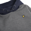 Jongens Contrast BB OTH Hoodie Charcoal Grey Marl van Lyle & Scott in de kleur Charcoal Grey in maat 170-176.