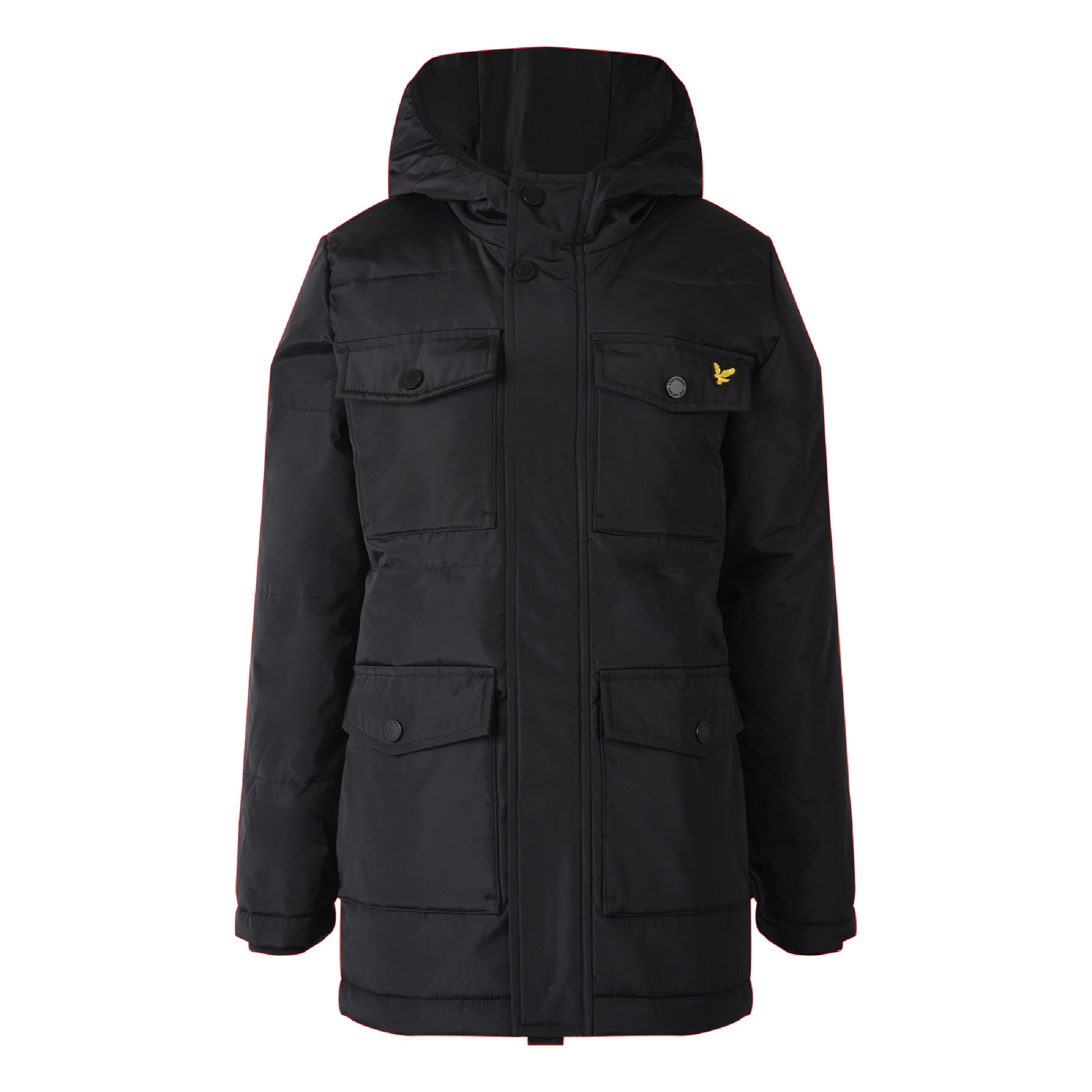 Lyle & Scott Heavyweight Pocket Longline Puffer Black