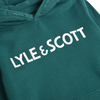 Jongens Lyle & Scott Text LB OTH Hoodie Storm van Lyle & Scott in de kleur Storm in maat 170-176.