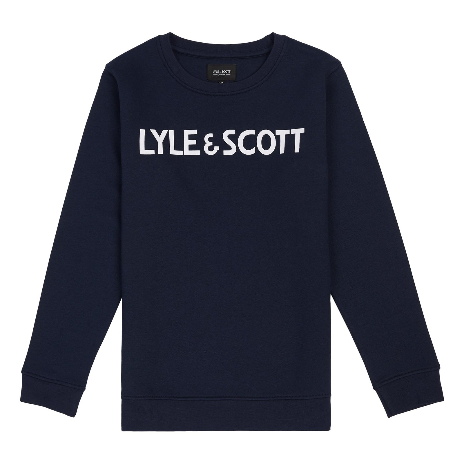 Lyle & Scott Lyle & Scott Text BB Crew Sweat Navy Blazer