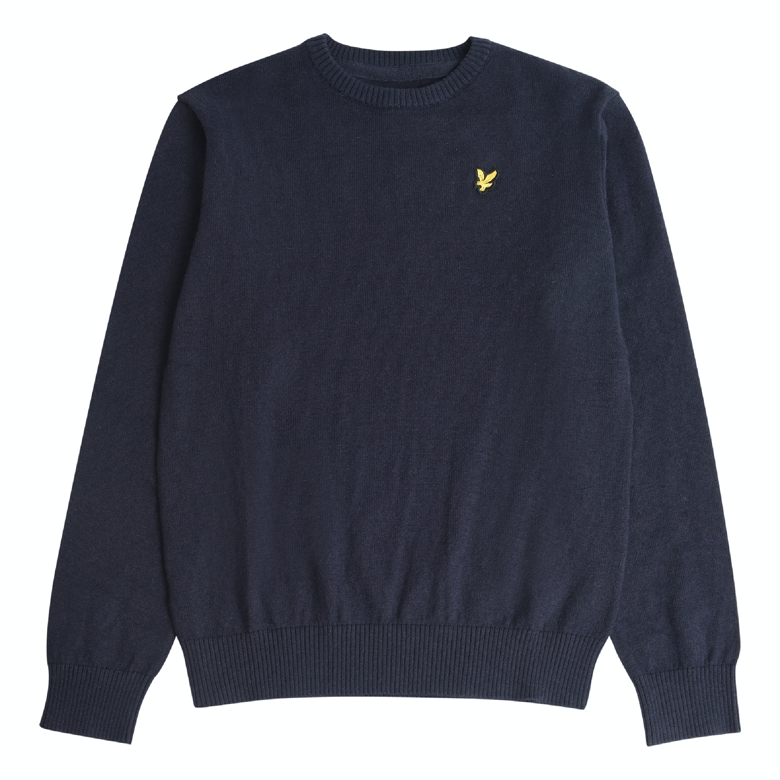 Lyle & Scott Crew Neck Cotton Merino Mix Jumper Navy Blazer