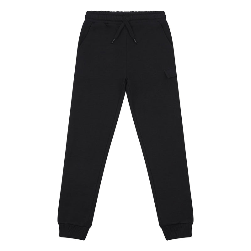 Jongens Pocket BB Sweatpant Black van Lyle & Scott in de kleur Black in maat 170-176.