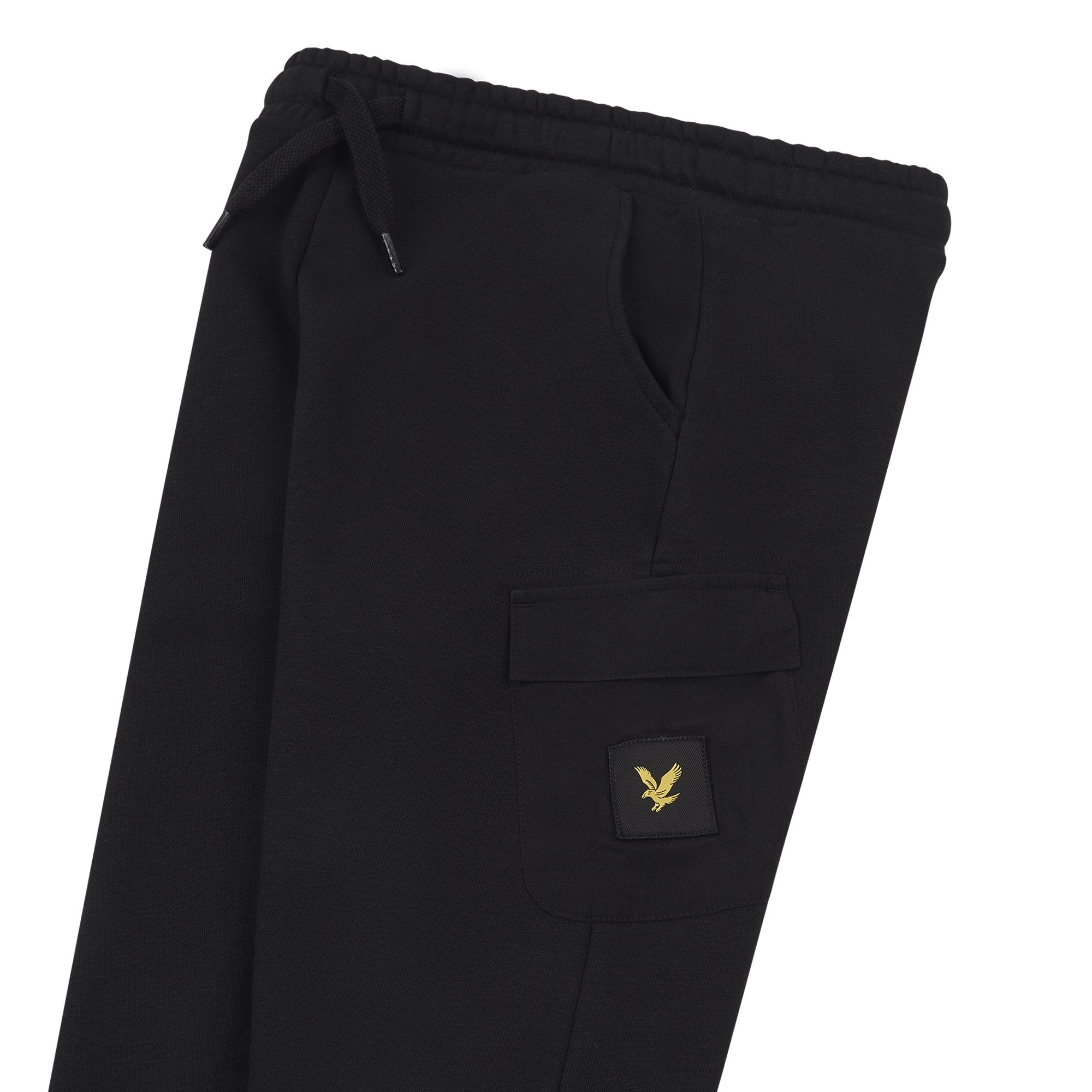 Jongens Pocket BB Sweatpant Black van Lyle & Scott in de kleur Black in maat 170-176.