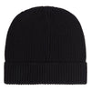 Jongens Chunky Rib Beanie Black One Size van Lyle & Scott in de kleur Black in maat One Size.