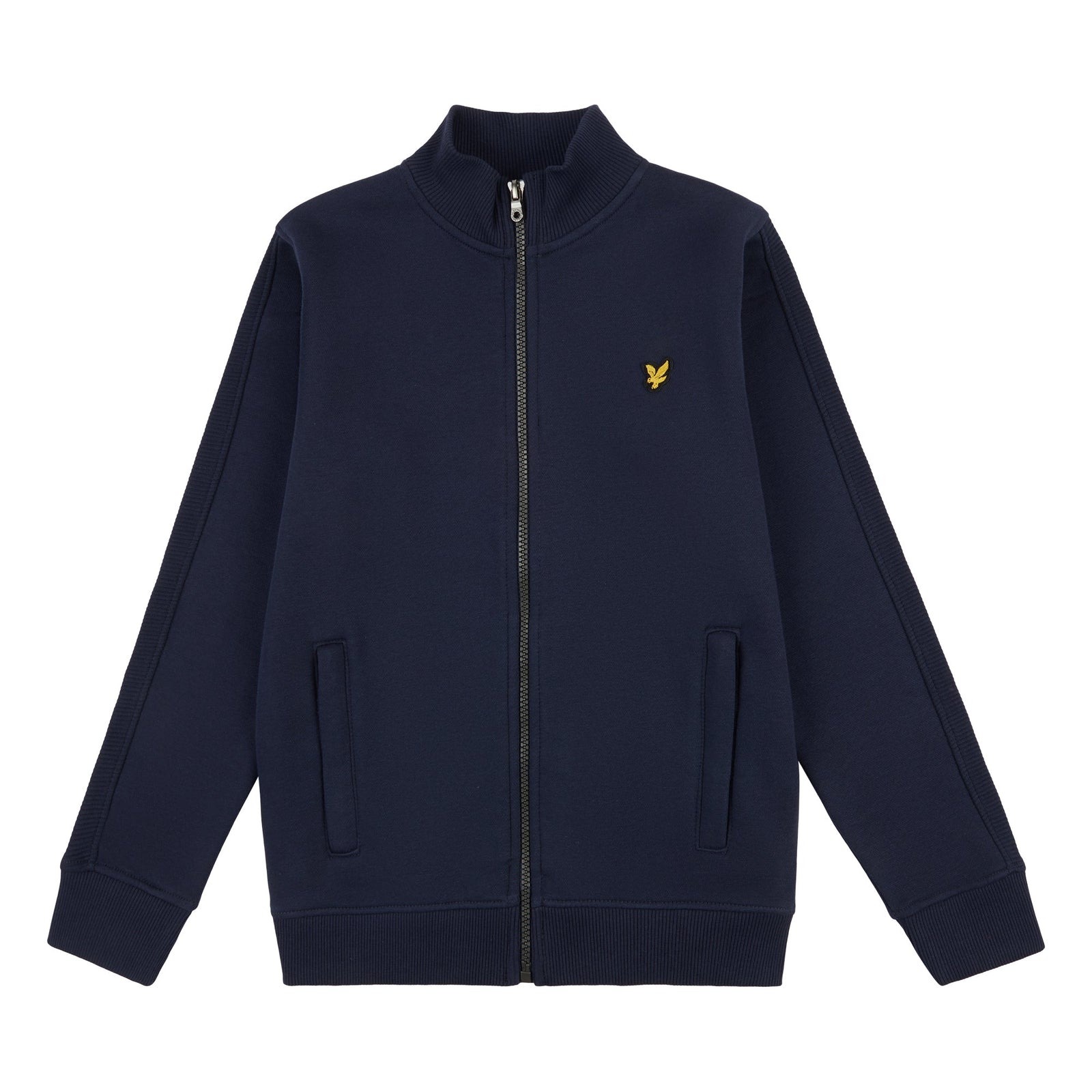 Lyle & Scott Contrast Ottoman Zip Thru Funnel Navy Blazer