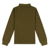 Jongens Heavyweight Soft Touch Finish Polo Dark Olive van Lyle & Scott in de kleur Dark Olive in maat 170-176.