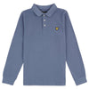 Jongens Heavyweight Soft Touch Finish Polo China Blue van Lyle & Scott in de kleur China Blue in maat 170-176.