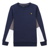 Lyle & Scott Sleeve Cut and Sew BB Crew Navy Blazer