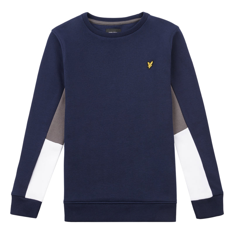 Lyle & Scott Sleeve Cut and Sew BB Crew Navy Blazer