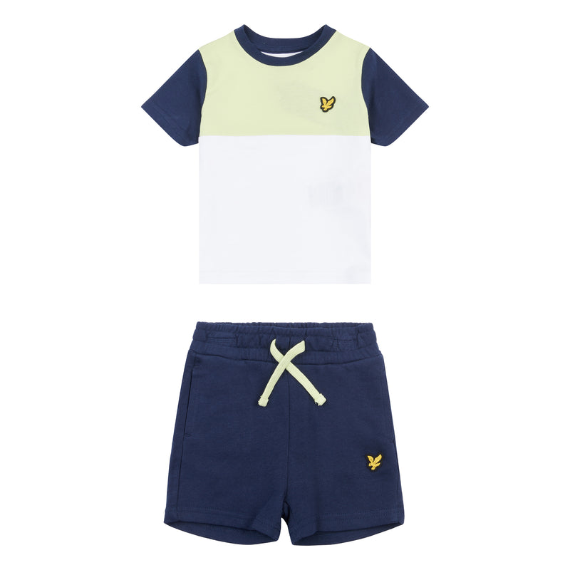 Lyle & Scott Colour Block Tee & BB Short Set
