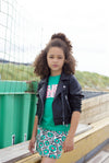 Meisjes Fake Leather Jacket van Moodstreet in de kleur Black in maat 110/116.