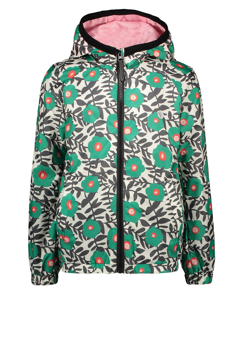 Meisjes Jacket Aop Flower van Moodstreet in de kleur Green in maat 116.