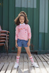 Meisjes Sweater With Chest Aw van Moodstreet in de kleur Light pink in maat 86/92.