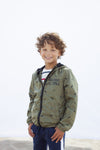 Jongens Jacket Aop Skate van Moodstreet in de kleur Khaki in maat 110.
