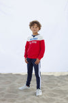 Jongens Sweater Cut&Sewn van Moodstreet in de kleur Red in maat 122/128.