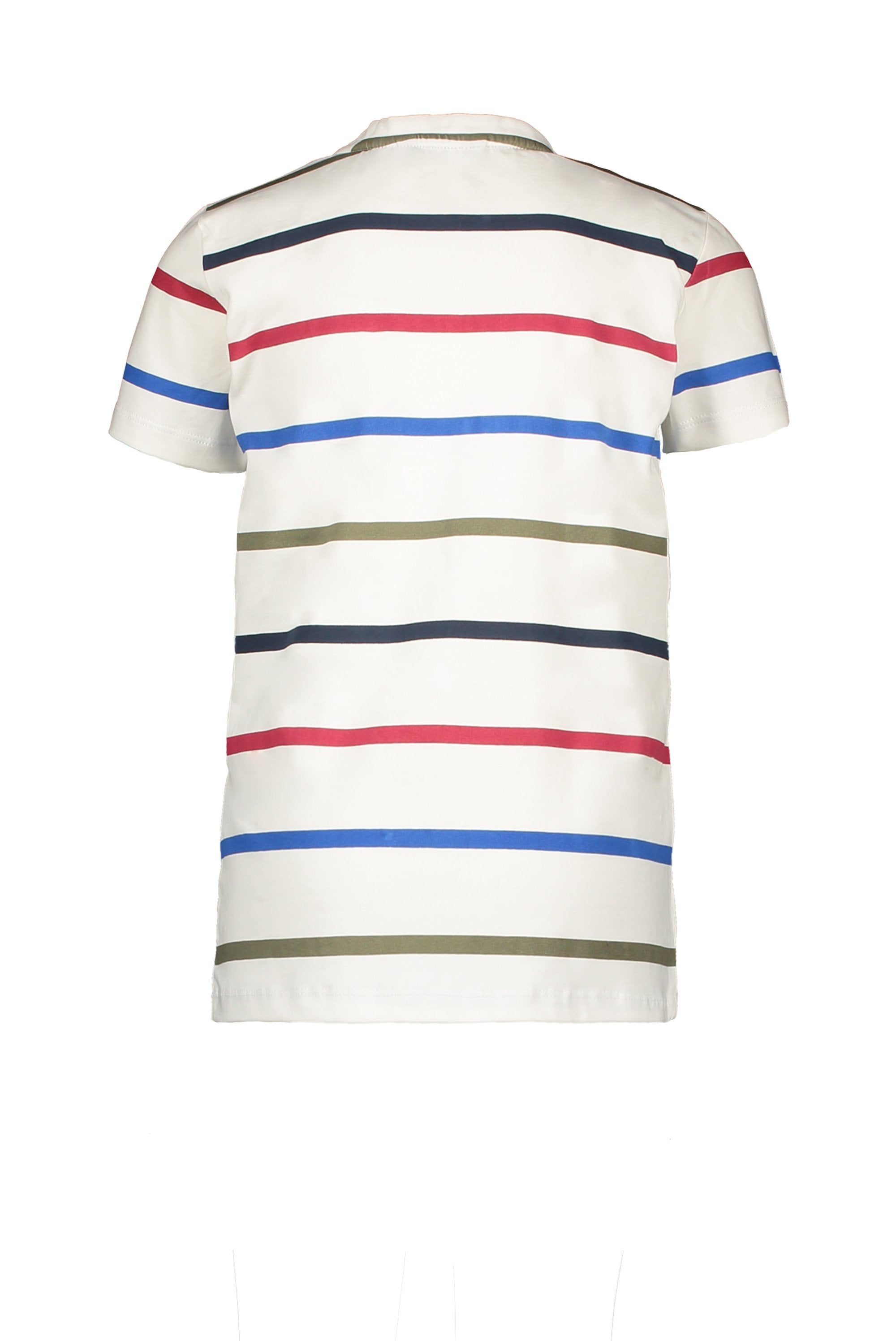 Jongens T-Shirt Stripe van Moodstreet in de kleur Warm White in maat 122/128.