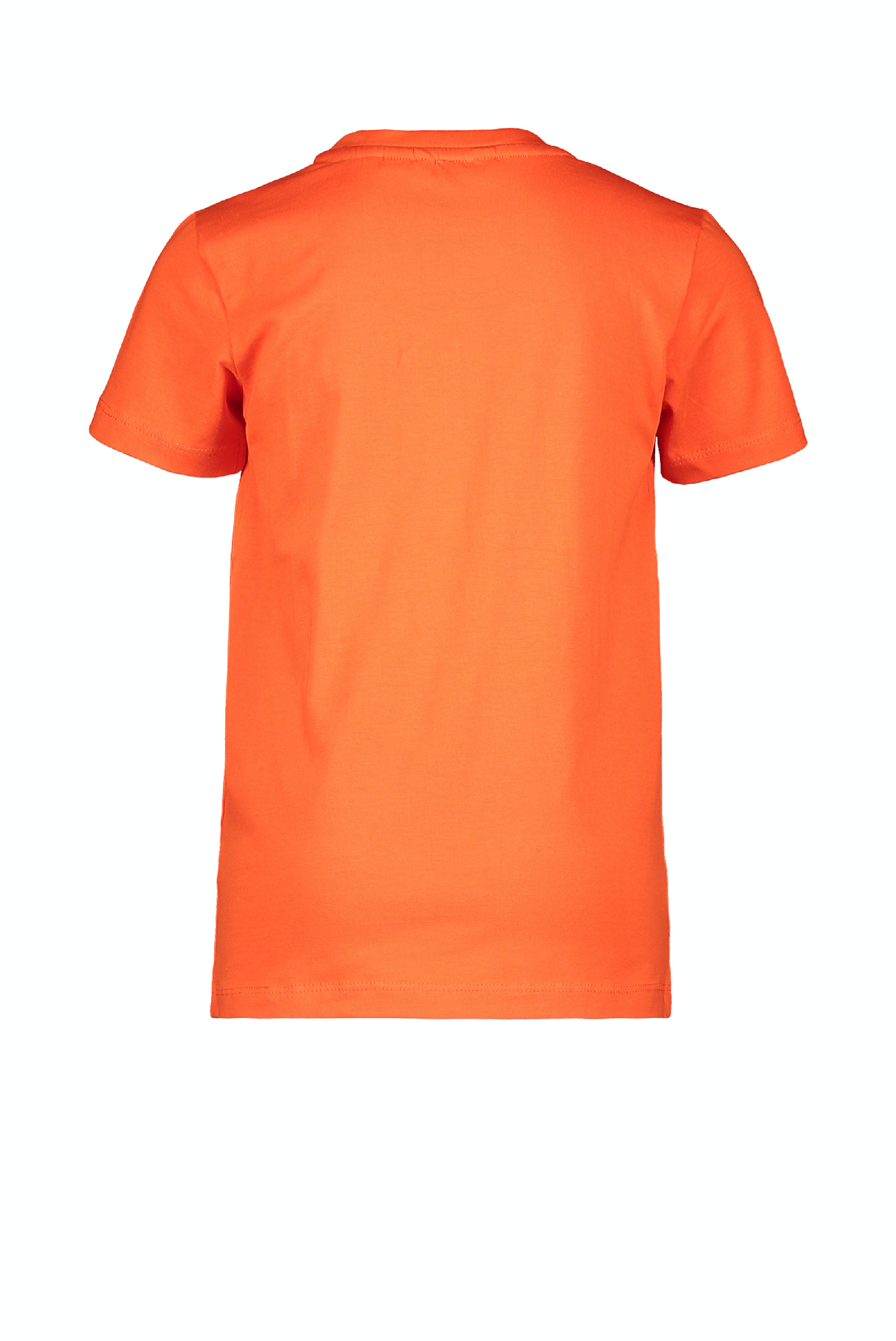 Jongens MT t-shirt chestprint van Moodstreet in de kleur Sporty Orange in maat 110, 116.