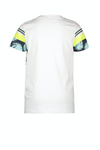 Jongens MT t-shirt chest&sleeve print van Moodstreet in de kleur white in maat 122, 128.