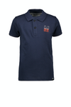 Jongens MT polo pique van Moodstreet in de kleur Navy in maat 122, 128.
