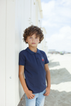 Jongens MT polo pique van Moodstreet in de kleur Navy in maat 122, 128.