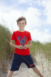 Jongens MT short van Moodstreet in de kleur Navy in maat 122, 128.