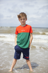 Jongens MT short van Moodstreet in de kleur Navy in maat 122, 128.