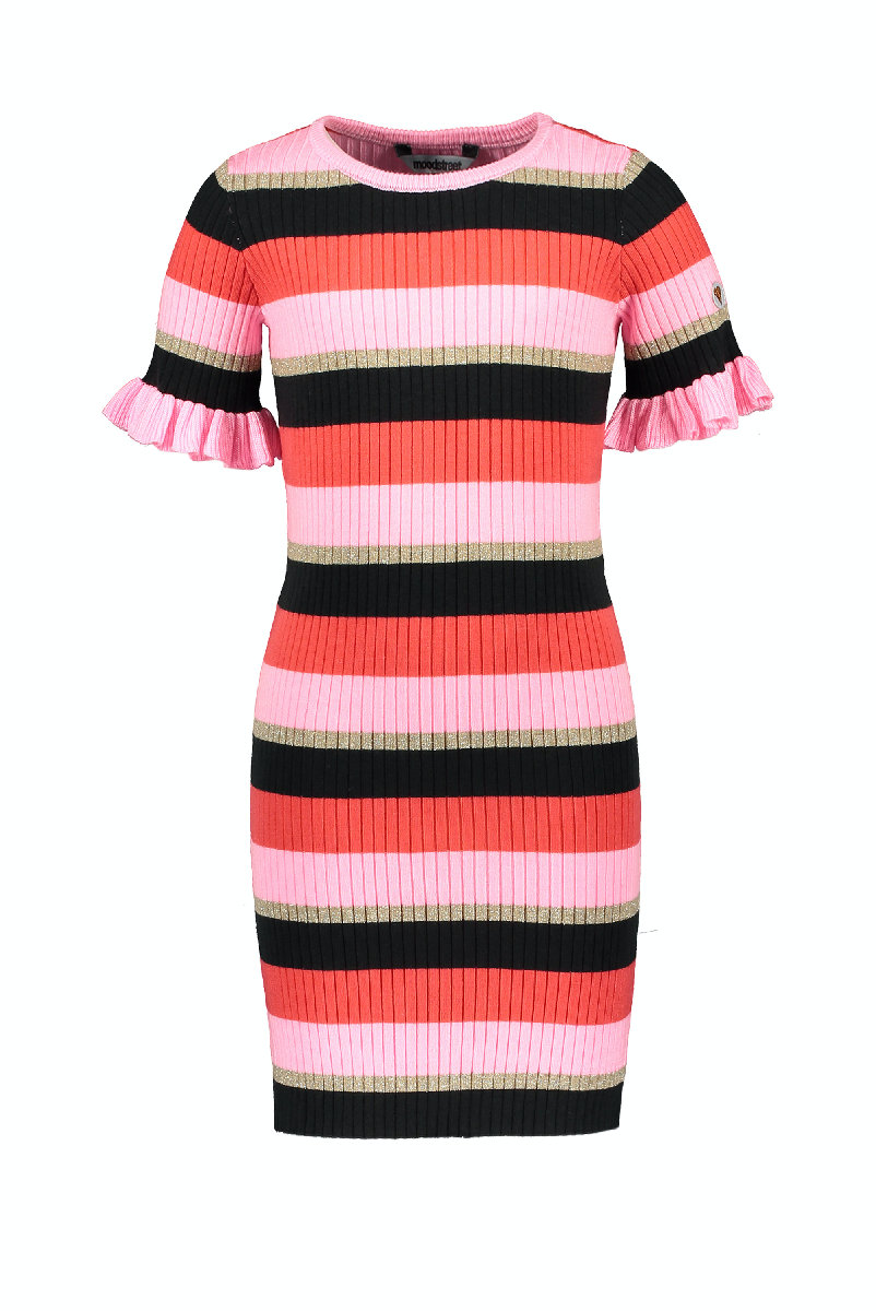 Moodstreet MT knitted striped dress