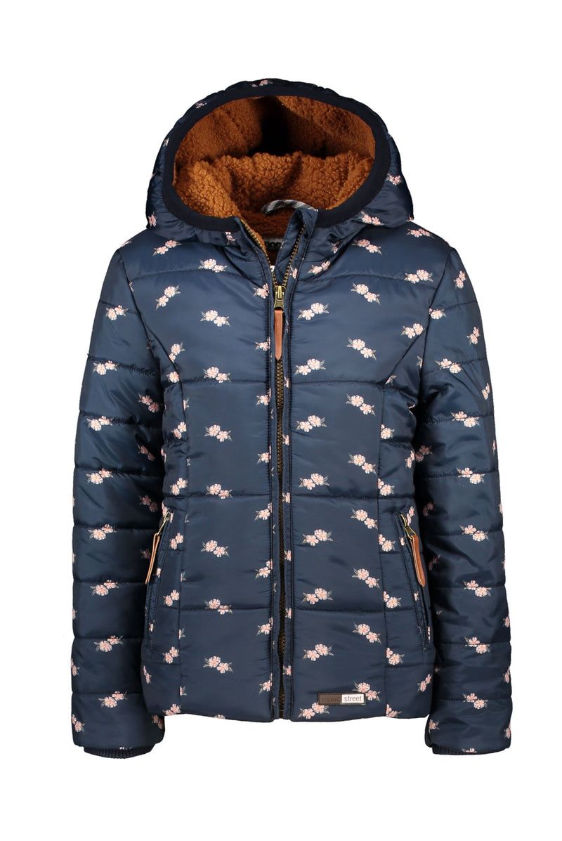 Meisjes MT jacket van Moodstreet in de kleur Navy in maat 122-128.