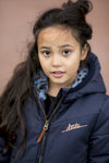 Meisjes MT long jacket van Moodstreet in de kleur Navy in maat 146-152.